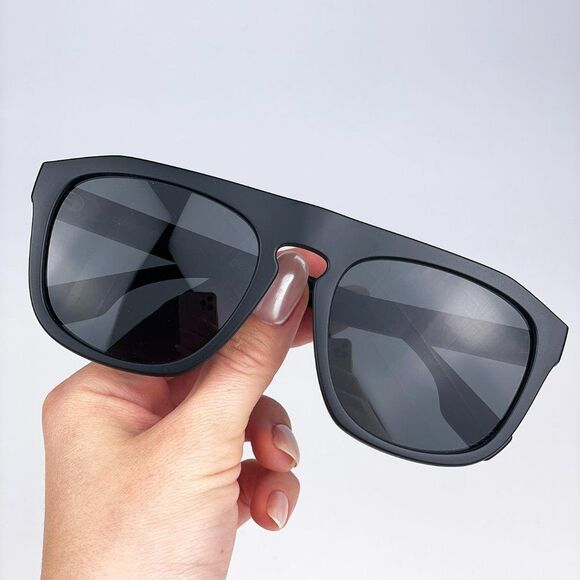 Burberry BE4396U 346487 Sunglasses Matte Black Dark Grey Square Unisex main image 11
